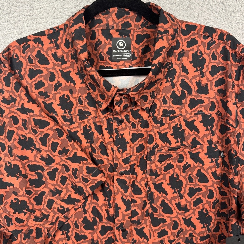 Backcountry Shirt Mens XL Orange Button Up Fishing Outdoor Hiking Camping Trail